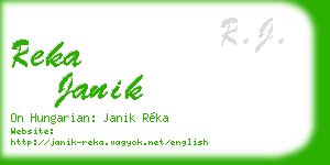 reka janik business card